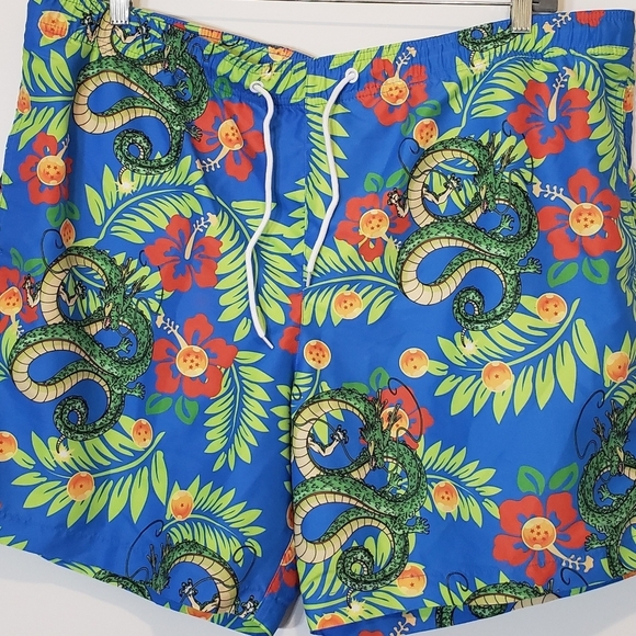 Dragon Ball SIze XXL Swim Trunks Front Pockets & Rear Elastic Waist Hi Rise - Picture 2 of 14